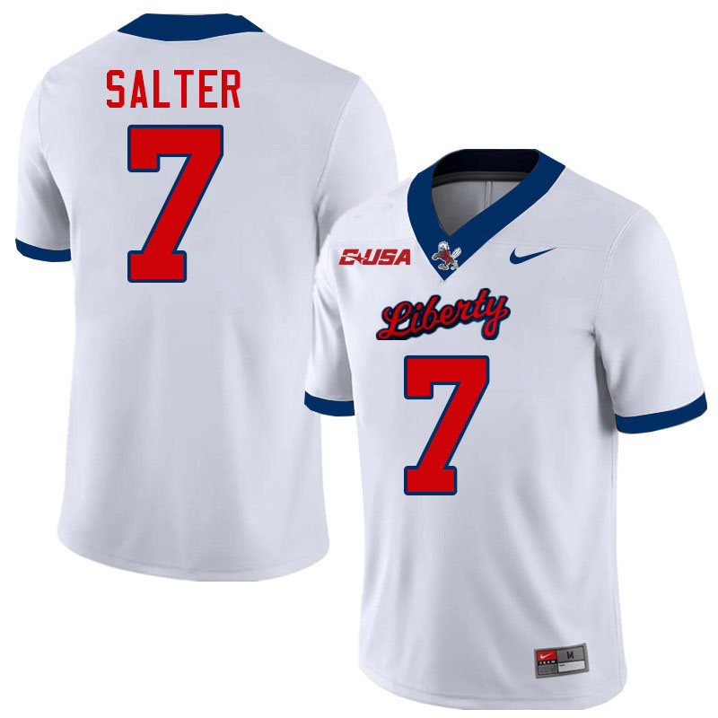 Liberty Flames #7 Kaidon Salter College Football Jerseys Stitched-White